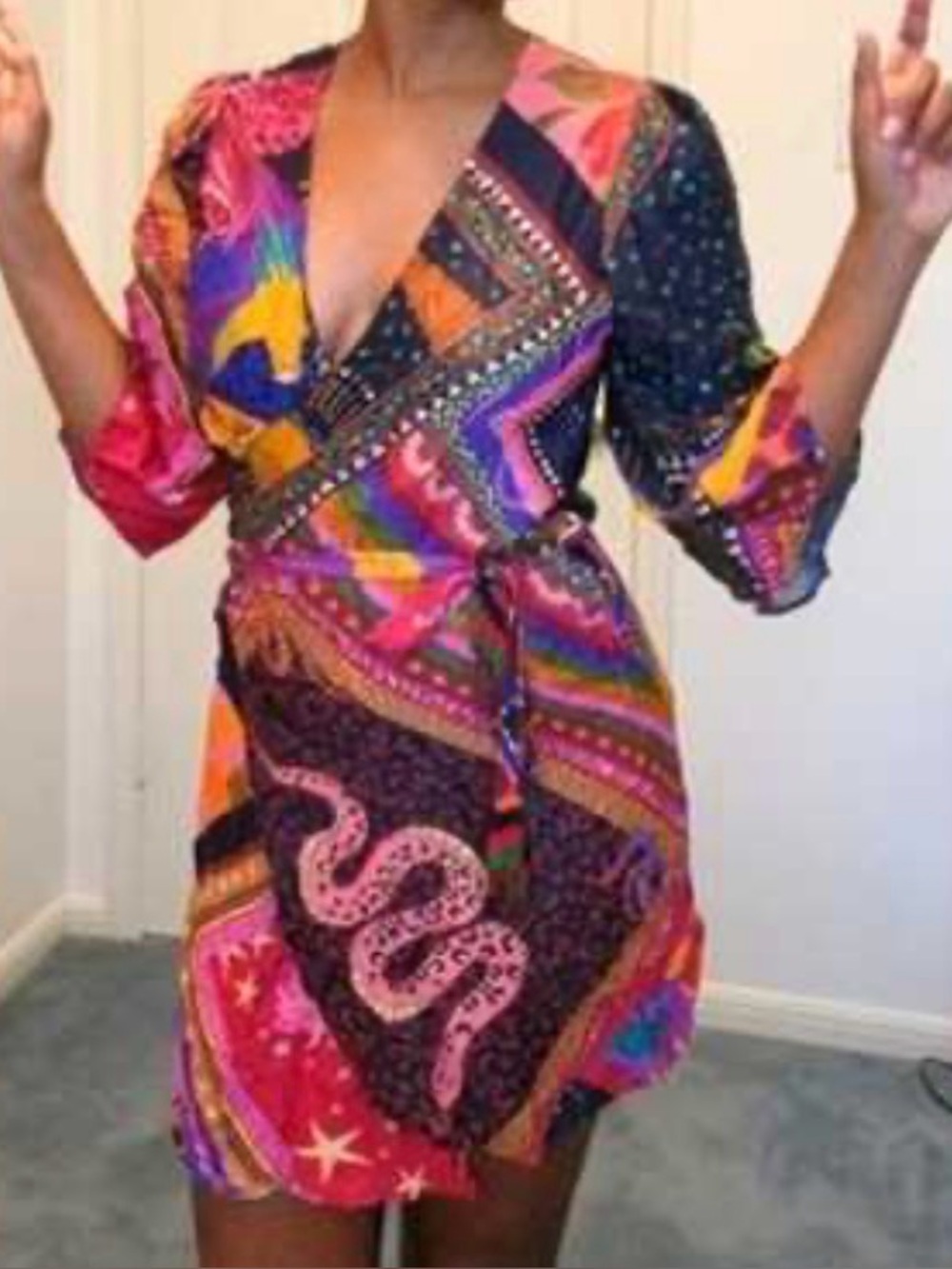 🦋Farm Rio Wrap Dress🦋 VEUC $295